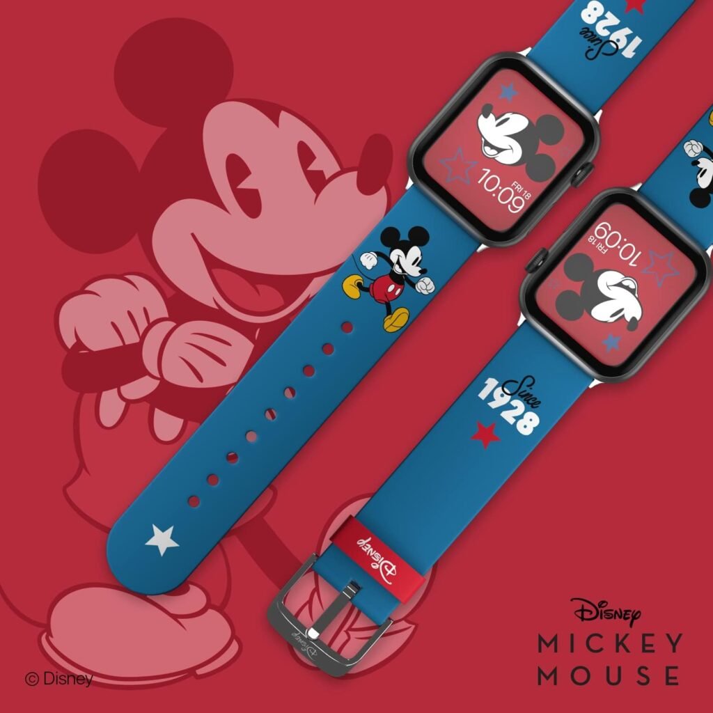 Disney – Mickey Mouse Smartwatch Band Collection - Officially Licensed, Compatible with Every Size  Series of Apple Watch (watch not included)