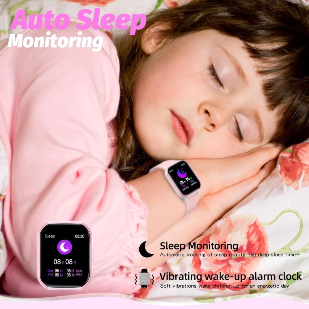 Kids Smart Watch Girls Boys, Fitness Tracker Watch for Kids, 1.5 DIY Dial, 19 Sport Mode, Sleep Monitor, Pedometers, Heart Rate, IP68 Waterproof, Great Gift for Boys Girls Teens 6-14 (Purple)