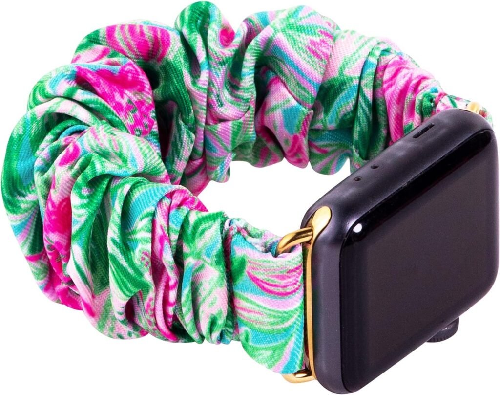 Lilly Pulitzer Scrunchie Band for Apple Watch, Sized to Fit 38mm  40mm Smartwatches, Compatible with Apple Watch Series 1-6