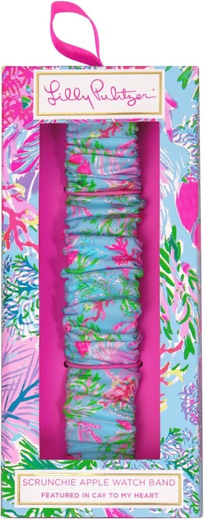 Lilly Pulitzer Scrunchie Band for Apple Watch, Sized to Fit 38mm  40mm Smartwatches, Compatible with Apple Watch Series 1-6