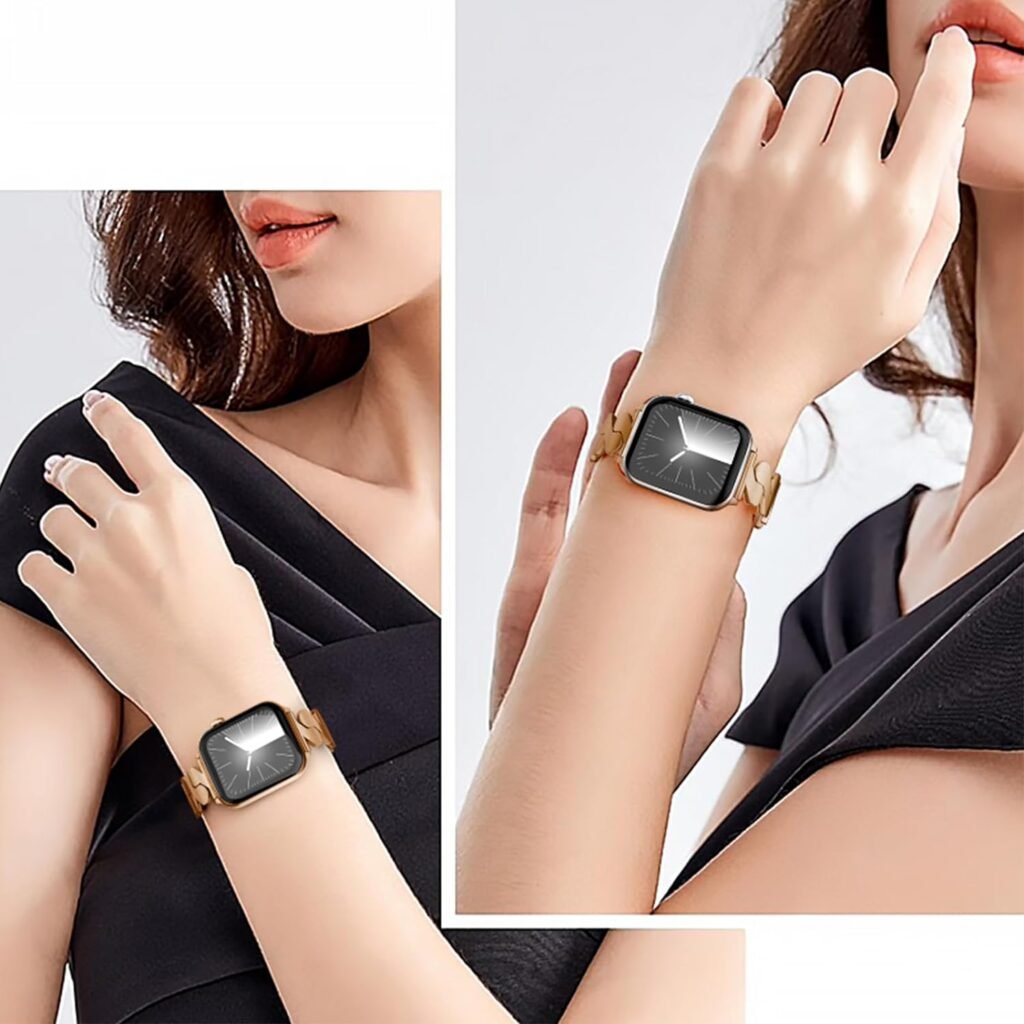 Stainless steel Metal Smartwatch Band Compatible with Apple Watch Ultra Band 44mm 45mm 40mm 49mm 41mm 42mm 38mm,Men and Women Business Watch Straps for Apple Watch Ultra 2 Series 9 8 7 6 5 4 3 2 se
