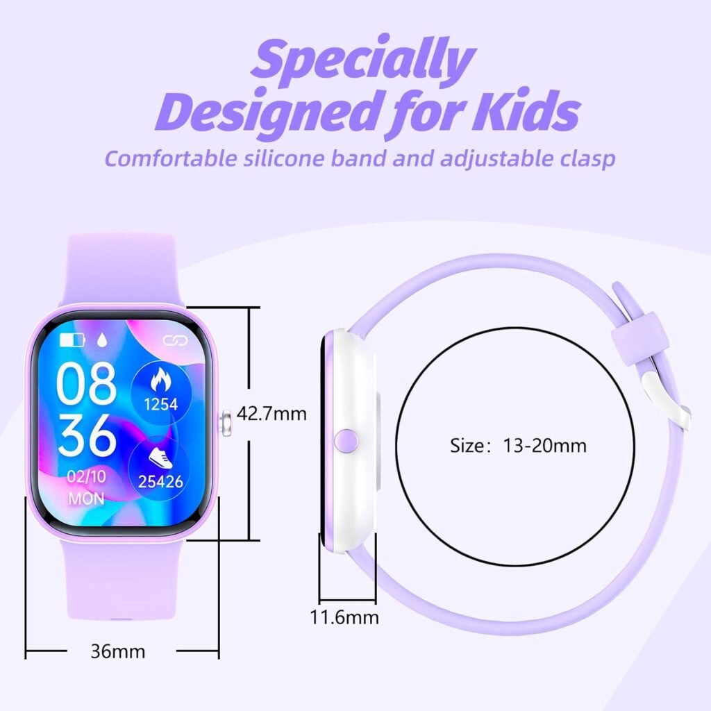 YOUSOKU Fitness Tracker Watch for Kids, IP68 Waterproof Kids Smart Watch with 1.5 DIY Dials 19 Sport Modes, Pedometers, Heart Rate, Sleep Monitor, Great Gift for Boys Girls Teens 6-14